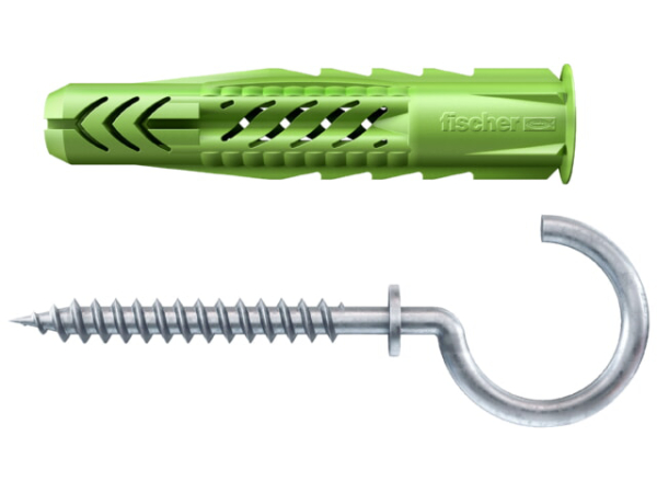 Fischer Universaldübel UX Green 6x35 R RH mit Rand und Rundhaken 532703 SB-Karte