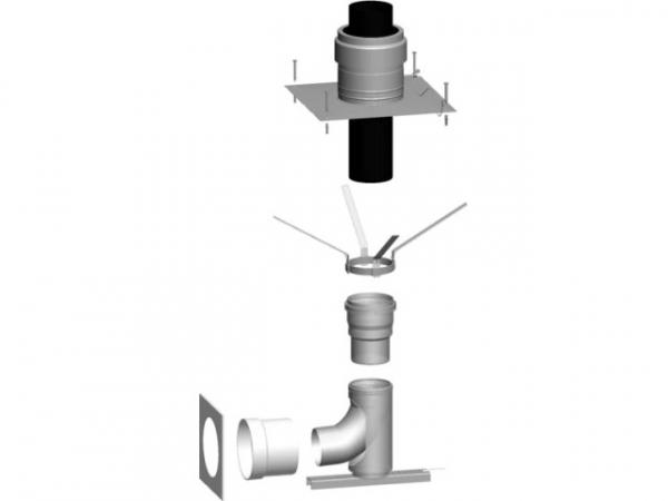 WOLF 2651829 Schachtbausatz DN160 für Gasbrennwertthermen Kaskakde