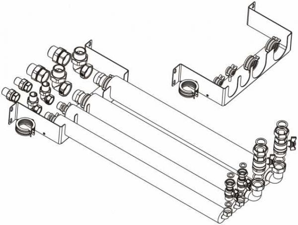 Panasonic Anschluss-Montagesatz für Kombi-Hydromodule, PAW-ADC-PREKIT-1