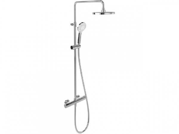 Duschsystem V&B Universal Showers mit Handbrause, Kopfbrause ø: 230mm und Thermostat, chrom