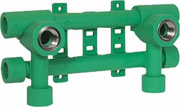 PPR Rohr Aqua-Plus Hahn-Fixierungsanlage d = 20mm x 1/2''