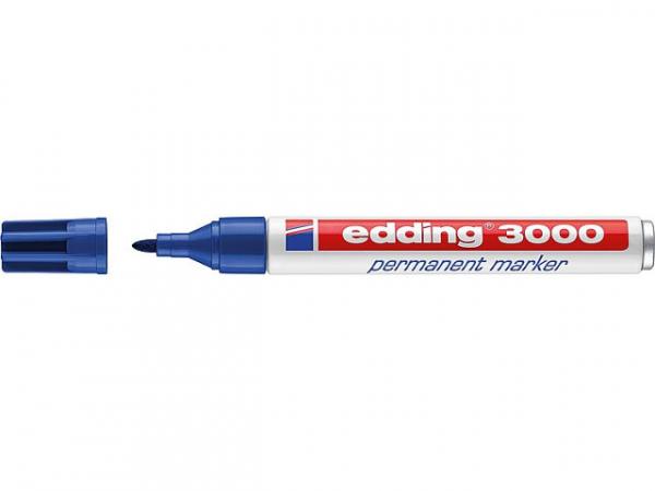 EDDING Permanentmarker 3000 blau Strichbreite 1, 5 - 3mm Rundspitze