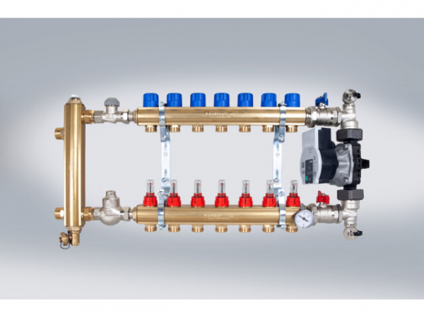 Regelverteiler HKV-DR 2 Version 2.0 mit Hocheffizienzpumpe,Thermoweiche,Regelset