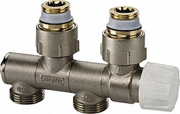 SIMPLEX VarioCon Ventilarmatur schwenkbare Anschlüsse 3/4''Eurokonus x 1/2''AG