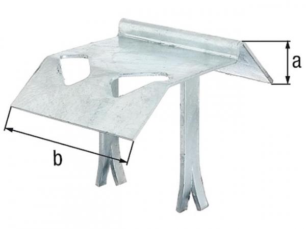 Auflaufstütze, 125mm mit an- geschweißter Mauerkralle, feuerverzinkt