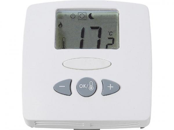 WATTS Raumthermostat mit Digitalanzeige WFHT-LCD 230V ANC/ANO mit Boden- sensor NC/NO-Antrieb