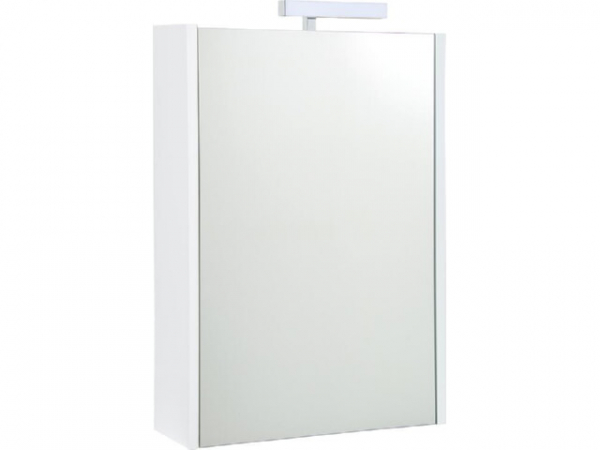 Spiegelschrank Akira mit LED-Beleuchtung, 1 Türe, weiß Hochglanz, 515x700x155mm