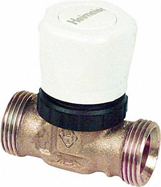Vorlauf-Regulierventil DN 15 mit Termostat Oberteil, Anschl. mit AG 3/4'' für verschraubung mit Hand