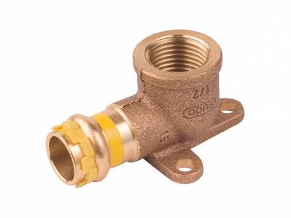 Logafix Kupfer Gas Pressfitting Wandscheibe i/i 22xRp3/4 für V-Kontur
