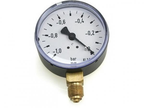 Vakuummeter NG 63 -1 bis 0, Stahlblech, 1/4 radial