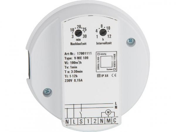 Steuerbaustein EVENES Typ V-NIE100 100m³/h Nachlauf Einschaltverzinkt Intervallbetrieb