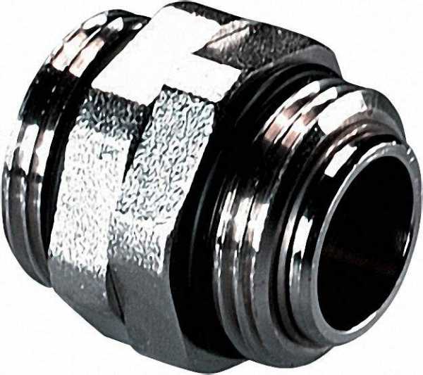 Doppelnippel 6-Kant drehbar 1'' AG x 1'' AG vernickelt
