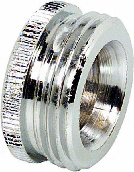Reduzierstück mit Luftsprudler und AG 3/4'' zusätzlich IG M22X1 auf 3/4'' AG, Messing verchromt