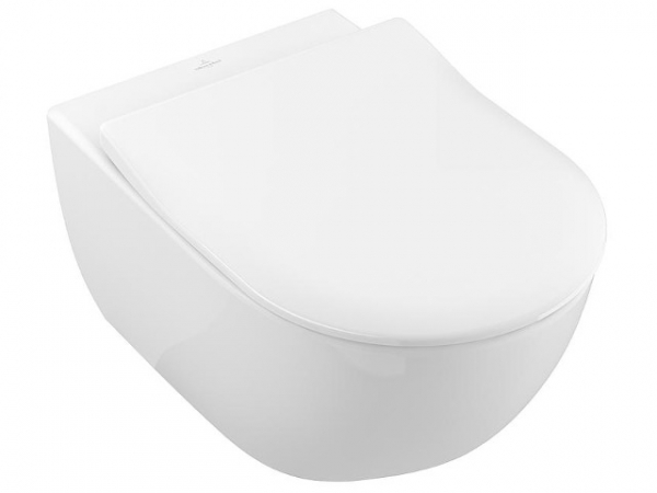 Combi-Pack V&B Subway 2.0 Wand-Tiefspül-WC und WC-Sitz Softclose, weiß, Spülrandlos