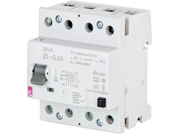 FI-Schalter EFI-R, 4-polig, 40A,300mA, 10kA, Typ A, unver- zögert