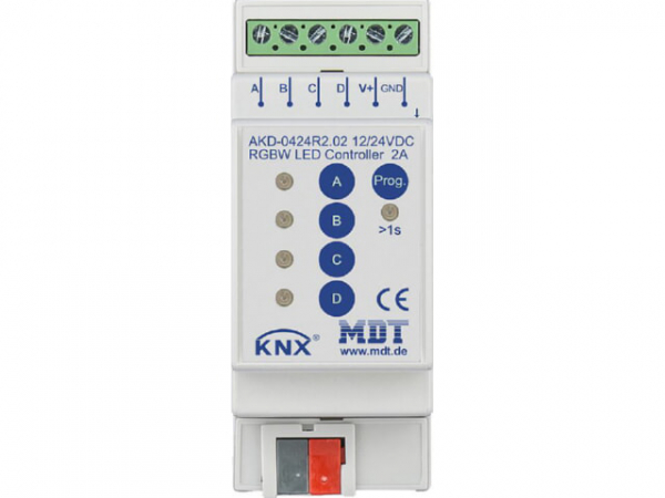 Reiheneinbaugerät LED Controller 4-Kanal 2/4 A, RGBW, 2TE, REG