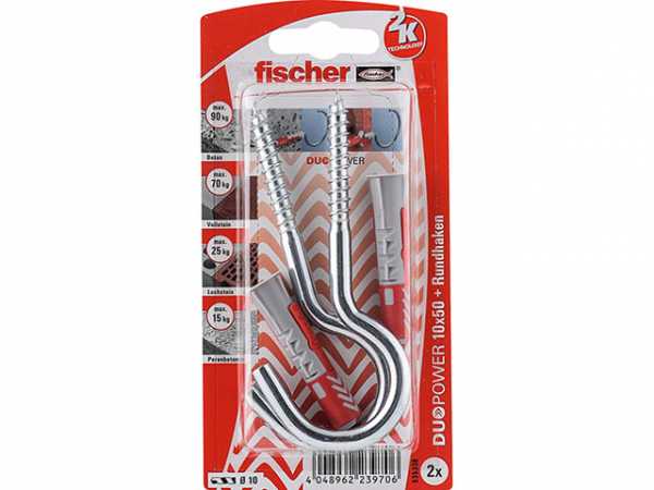 Fischer DuoPower 10x50 RH G mit Rundhaken, groß, 535338 SB-Programm