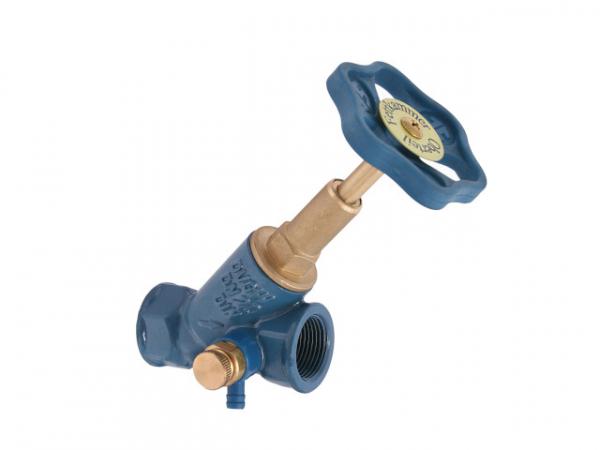 Freistromventil, Serie Blue-tec, mit Entleerung, mit steigender Spindel, DN40, Innengewinde 1 1/2"