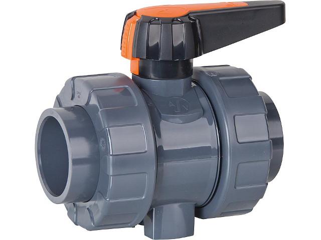 Pvc-u - Klebefitting Kugelhahn 63mm beidseitig Klebemuffe Pvc-u - Klebefitting Kugelhahn 63mm beidseitig Klebemuffe
