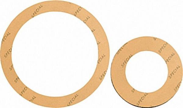 Spezial-Flanschdichtung DN=15 PN=6 22 x 43mm 2mm stark/ gelb
