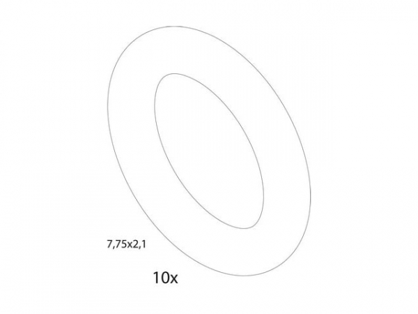 Buderus 87102050800 O-Ring 7,75x2,1 (10x)