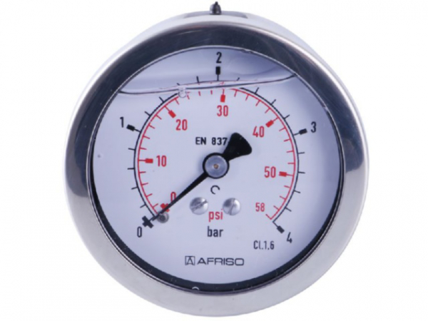 Manometer Glyzerin NG 63 axial 0 bis 4 bar