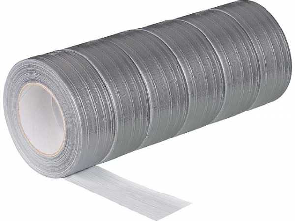 Gewebeklebeband silber 50 mmx50m, VPE 6 Rollen je 50m