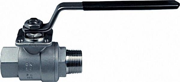 Gas-Kugelhahn Edelstahl 3/4'' AG/IG PN100 DVGW