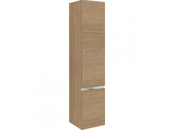 Hochschrank Serie MBH 2 Türen Eiche natur Anschlag links 350x1655x370mm