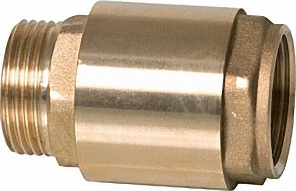 Rückschlagventil aus Messing mit AG 1/2'' X IG 1/2'' Typ 7 Durchfluss AG zu IG