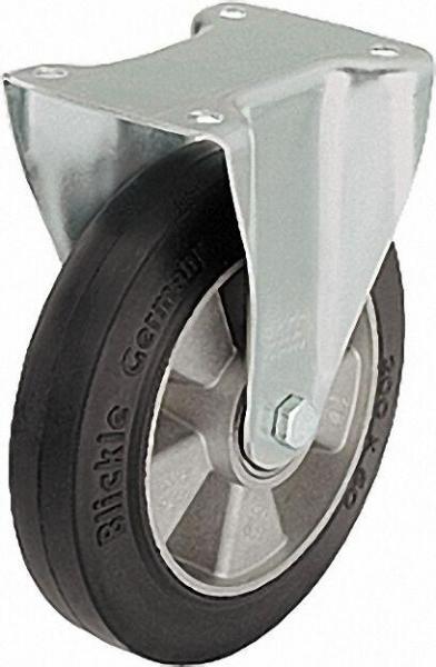 BLICKLE Schwerlast Bockrolle B-ALEV 125K, Tragfähigkeit 200 kg Rad D= 125mm, Plattengröße 100x85