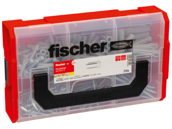 Fischer FixTainer - Spreizdübel SX Plus 6,8,10 S mit Schrauben 567894 210 Teile