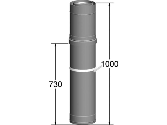 2651908 Dachdurchführung DN60/100 L:1000mm für Fassadensystem, au 2651908 Dachdurchführung DN60/100 L:1000mm für Fassadensystem, au
