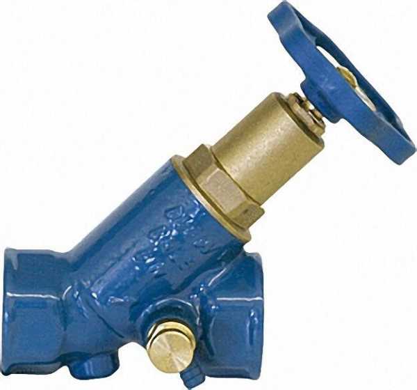 SCHLÖSSER Blue-t Schrägsitzventil DN15/1/2'' nicht steigende Spindel IG x IG/mit Entleerung