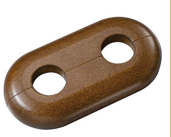 Holz-Doppelrosette Typ Schwarzwald Buche dunkel - 16mm