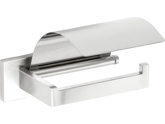 Wc-papierhalter Erwan mit Deckel, Edelstahl gebürstet inkl. Befestigun Wc-papierhalter Erwan mit Deckel, Edelstahl gebürstet inkl. Befestigun
