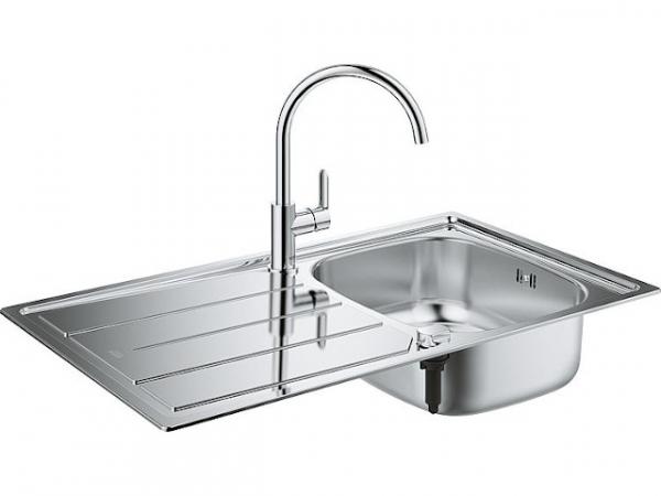 Grohe Bau Spülen Bundle best.aus Edelstahlspüle K200 + Spültischm. Bau Edge 93 001 99