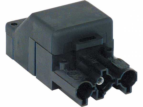 Kupplung 3-polig / schwarz 250V, 16A System Wieland