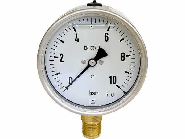 Glyzerinmanometer 0-600 bar, 100 mm für G1/2