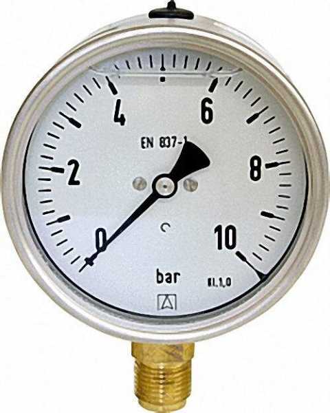 Glyzerinmanomenter, 0-600 bar, 100 mm für G1/2