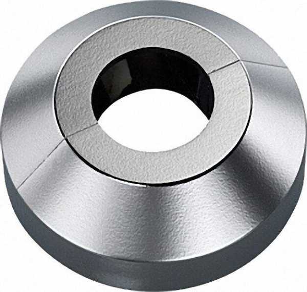 Einzelrosette Typ München Chrom seidenmatt - 18mm