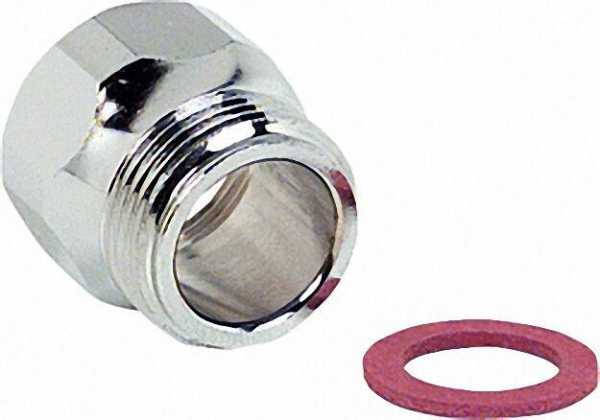 Reduzierstück Messing verchromt IG 3/4'' auf AG 3/4'' mit 18mm Bohrung für Schwenkausläufür
