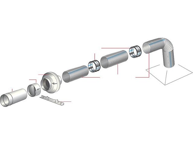 Helios Lüftungsgitter LG 400/1000 60307 400 x 60 mm, Aluminium