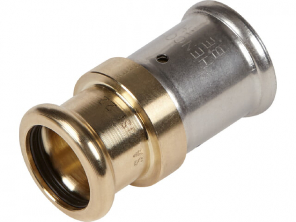 Buderus Logafix Übergang Kupfer 20x22 BRASS Press Fitting **Presskontur BE** 7738334206