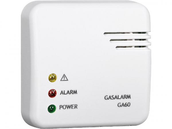 Gasmelder GA60 12V/DC, Netzgerät-2,2m LxBxH: 75x75x28mm