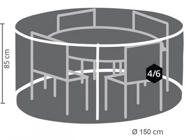 Schutzhülle für Rundes Lounge Set D 200x85 cm OCGS150