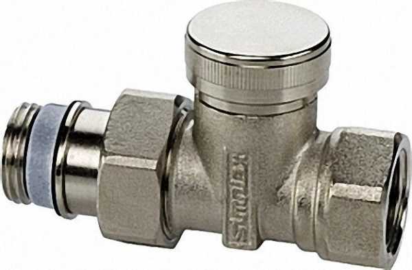 SIMPLEX Rücklaufverschraubung Typ IG/M MS vernickelt Ausfür : Durchgang 3/8'' AG x 3/8'' IG