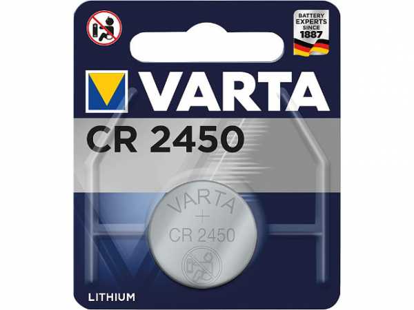 VARTA Lithium Knopfzelle CR2450, 3,0Volt 1er Blister