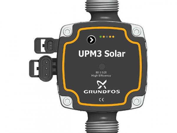 Umwälzpumpe Grundfos UPM3 15-75, Länge 130mm Solar DN25 (1') AG, 9 Uhr, PWM
