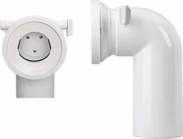 PP-WC-Anschlussbogen DN 100, verriegelbarer abu rat blocker, 90 Grad